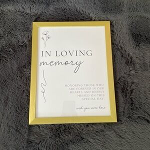 in loving memory sign